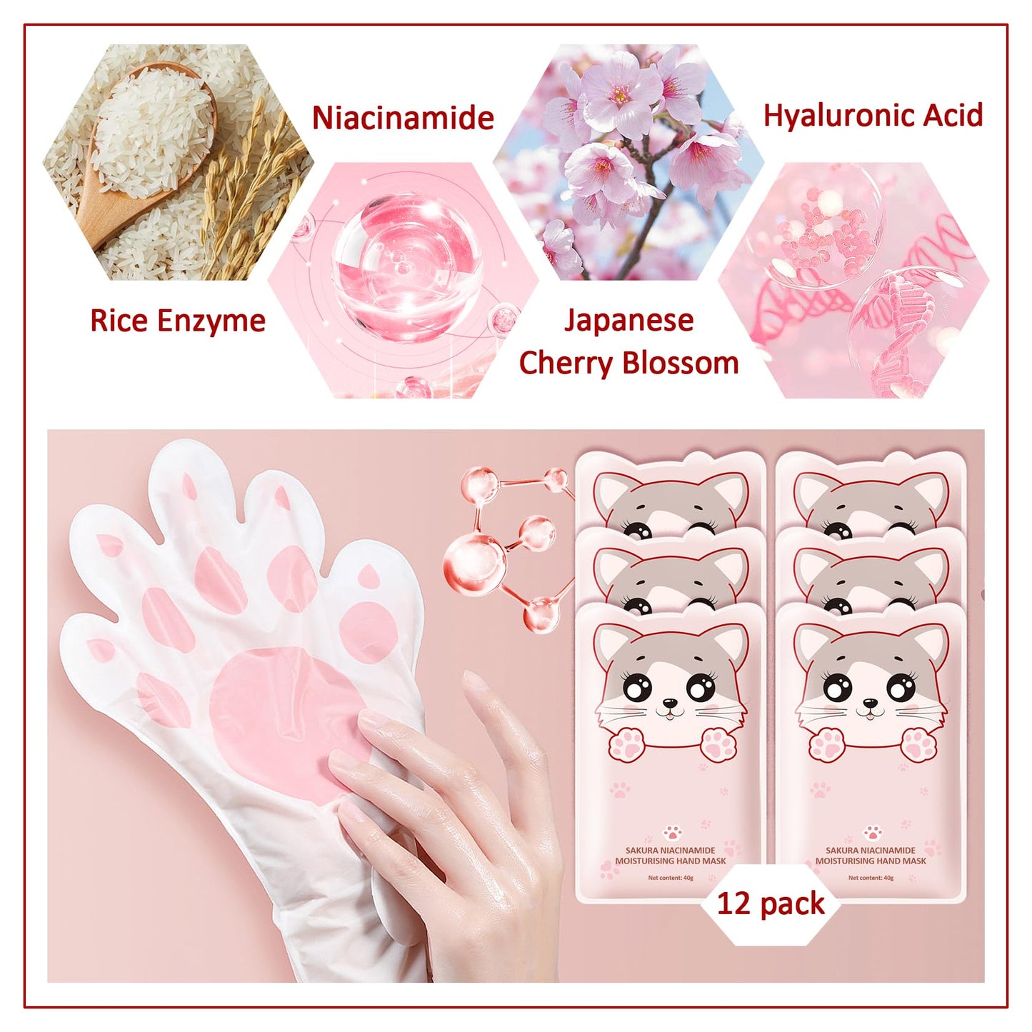 PPPanYiDi Hand Masks Moisturizing Gloves – 12 Pairs Hydrating Hand Peel Masks Gift Set for Dry Hands