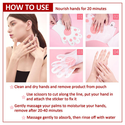 PPPanYiDi Hand Masks Moisturizing Gloves – 12 Pairs Hydrating Hand Peel Masks Gift Set for Dry Hands