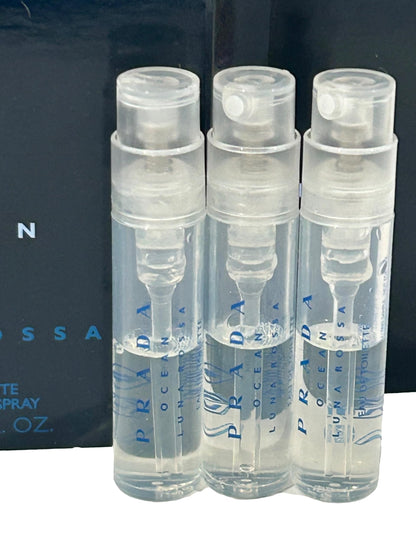 Prada OCEAN Luna Rossa EDT Sample Set – 3 x 0.04 oz Mini Sprays for Men