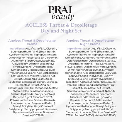PRAI Beauty Ageless Day & Night Neck Creme Set | 4.0 oz Each