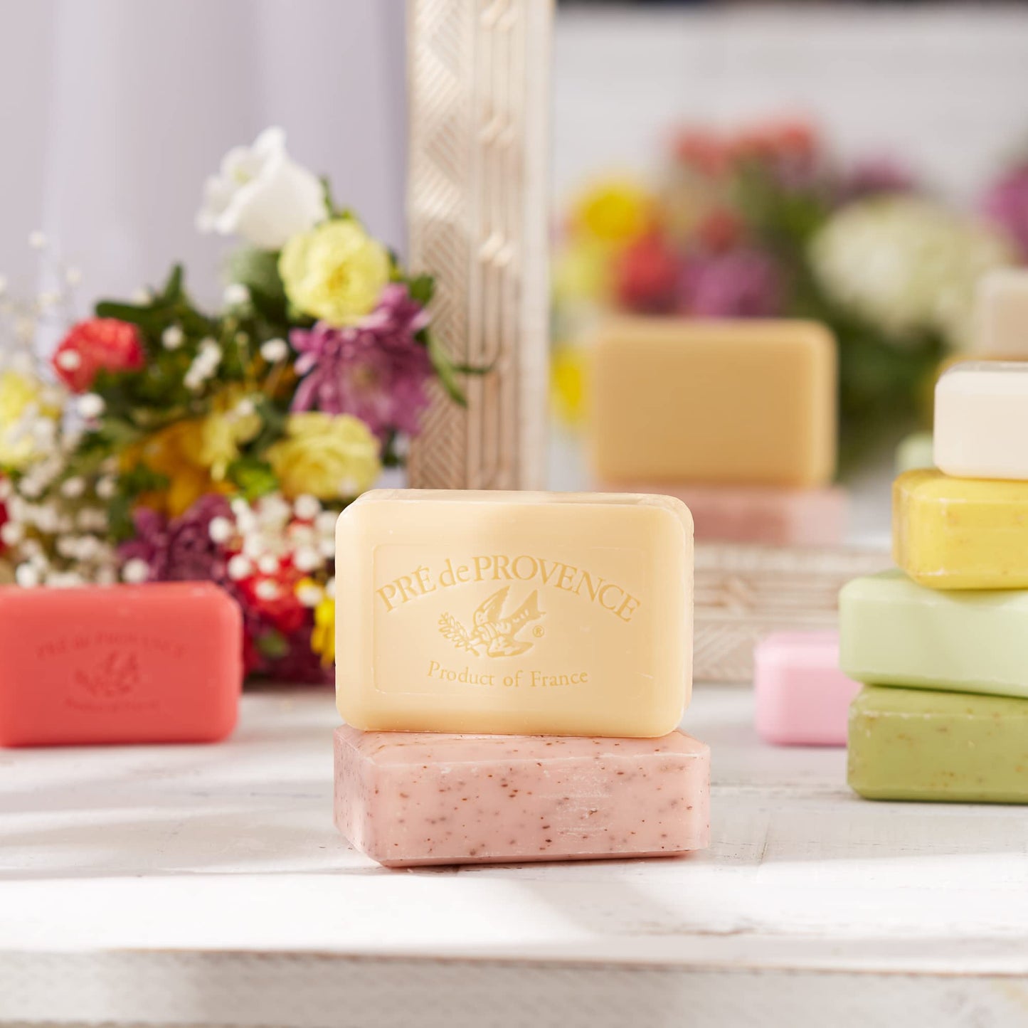 Pre de Provence Artisanal Soap Bar – Organic Shea Butter, Quad Milled, Lily of the Valley