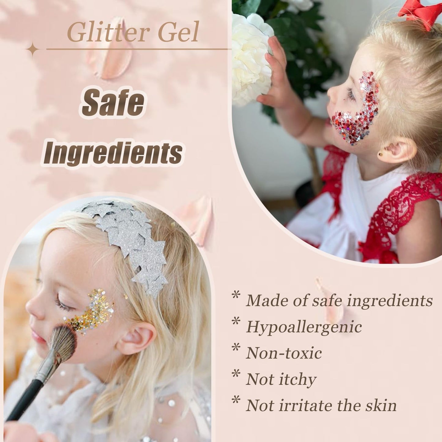 Prehot Face Body Glitter Gel – Chunky Multicolor Glitter for Face, Hair & Body