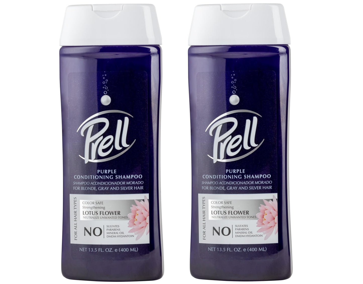 Prell Lotus Flower Purple Color-Safe Strengthening Shampoo – 2-Pack, 13.5 fl oz Each