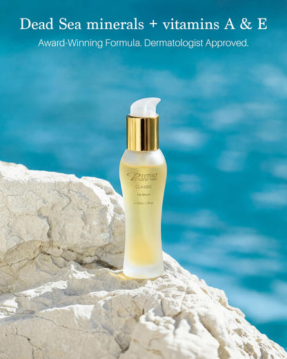 Premier Dead Sea Classic Eye Serum – Hypoallergenic, Age-Defying, Reduces Wrinkles & Dark Circles (1.2 fl oz)