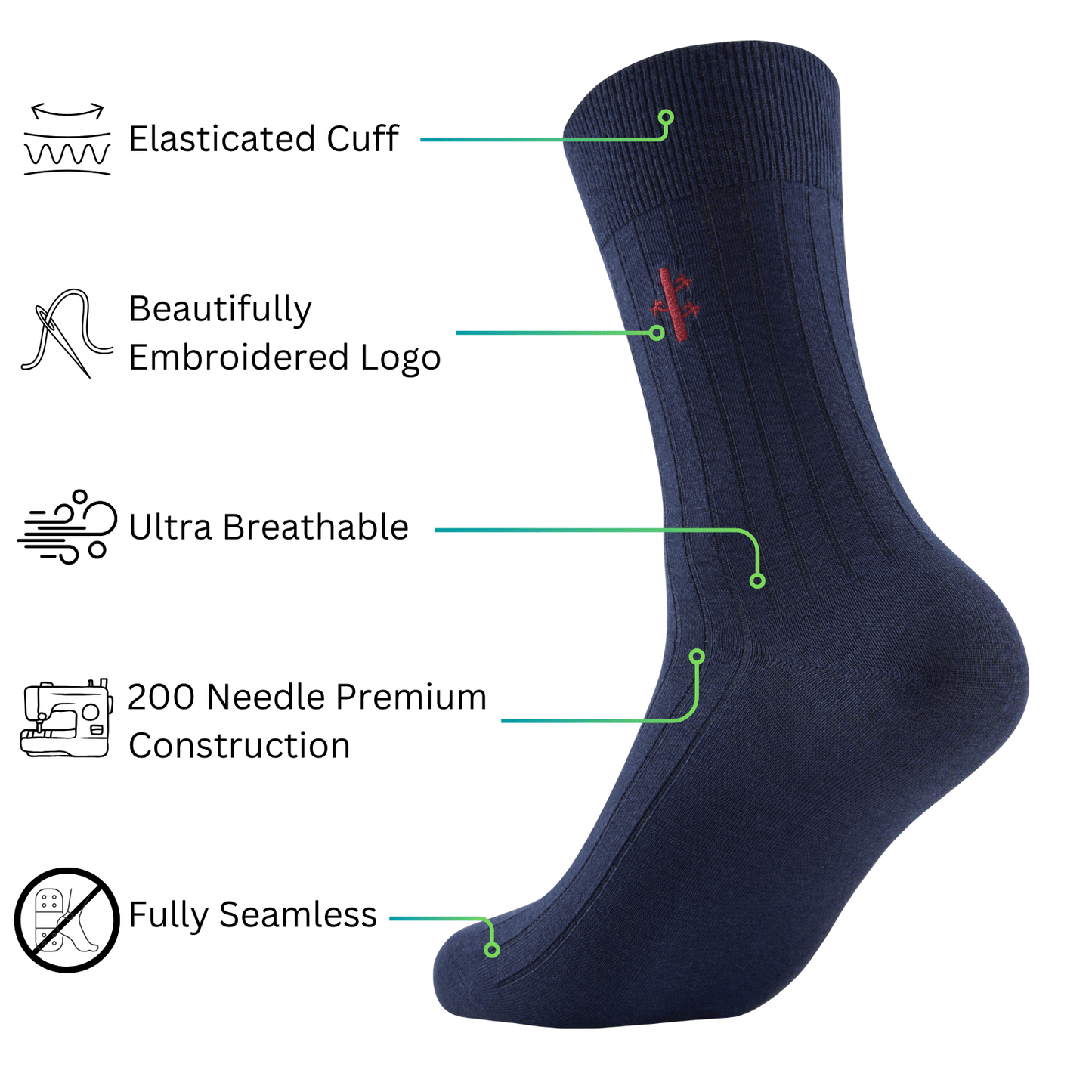 Bamboo Ribbed Dress Socks