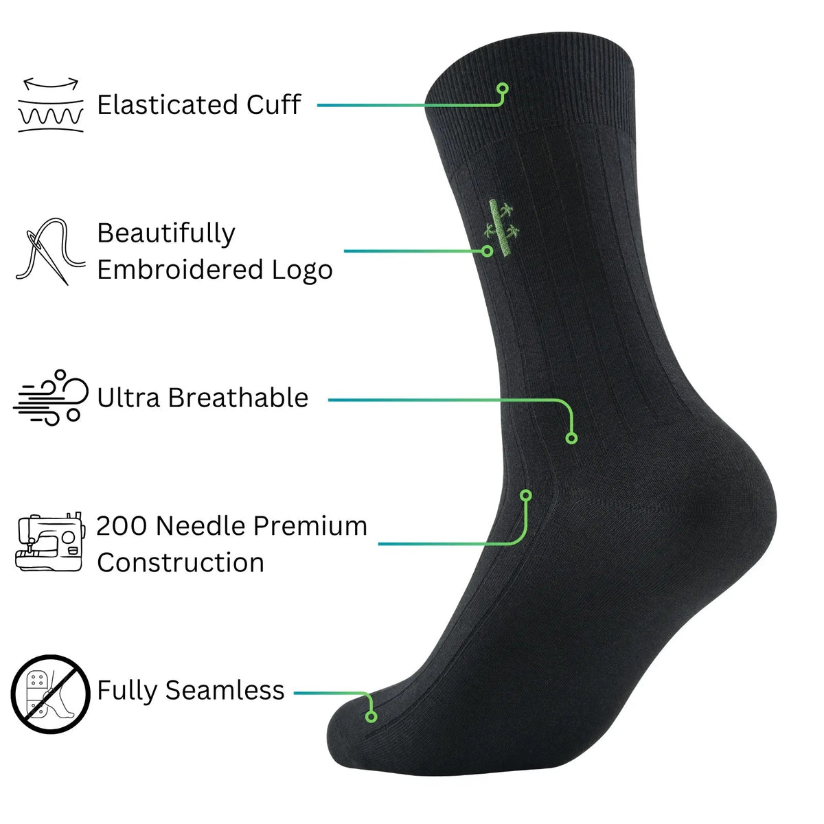 Bamboo Ribbed Dress Socks