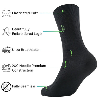 Bamboo Ribbed Dress Socks