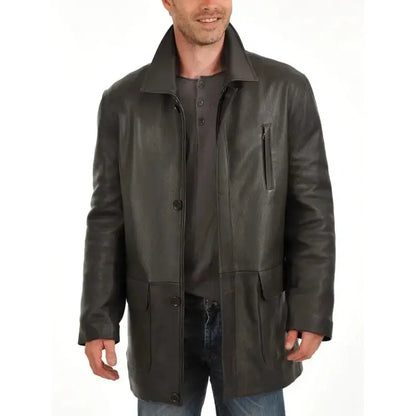 Men’s Premium Leather Car Coat