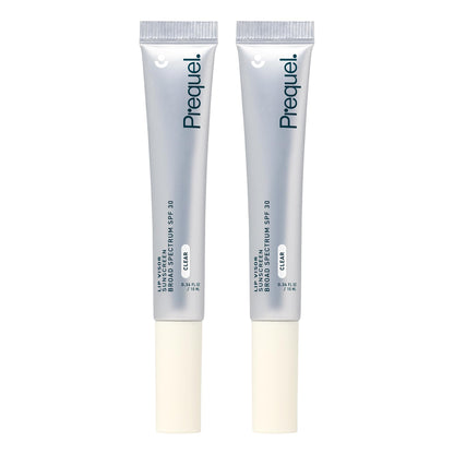 Prequel Skin Lip Visor SPF 30 Lip Balm – Mint, Clear, Non-Sticky, 2-Pack