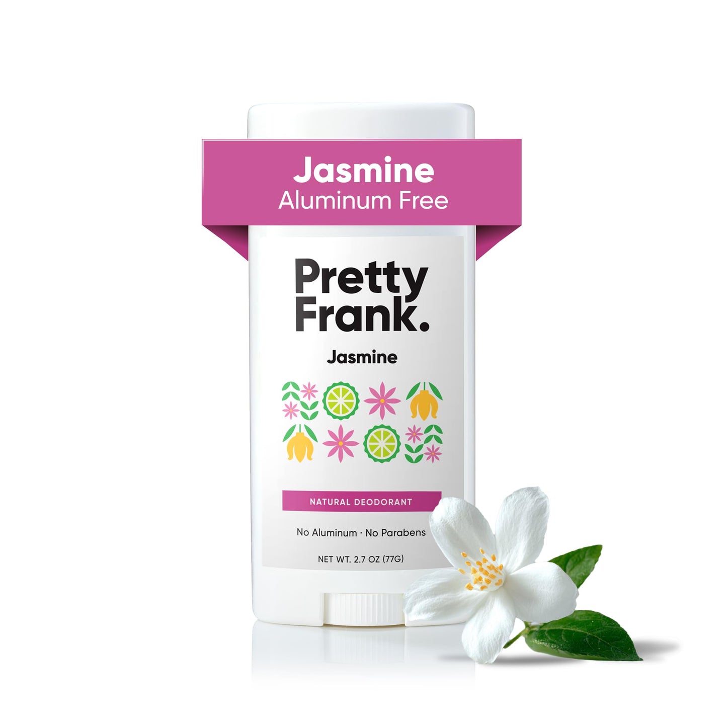 Pretty Frank Jasmine Aluminum-Free Deodorant Stick – All-Day Odor Control with Organic Ingredients
