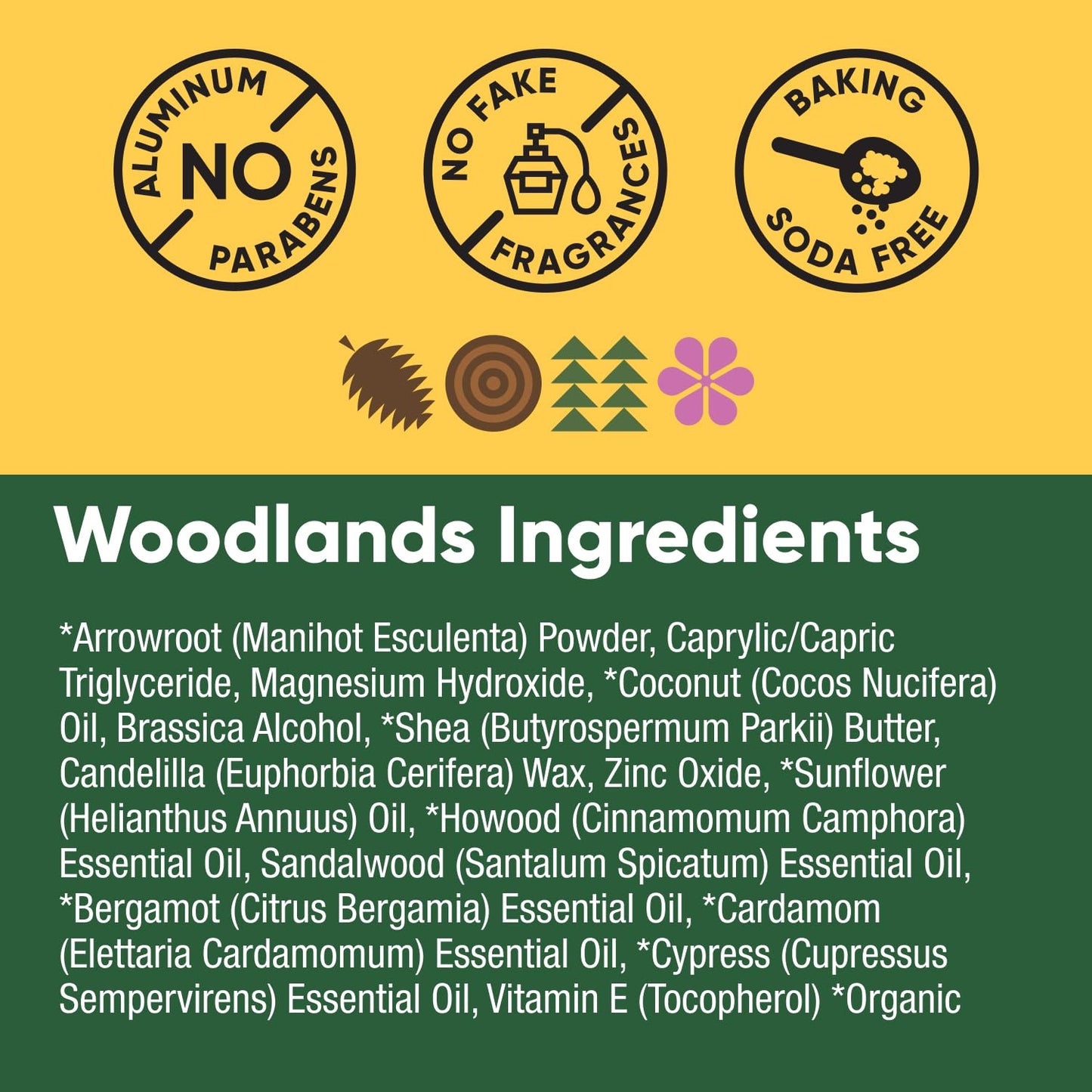 Pretty Frank Woodlands Aluminum-Free Deodorant Stick – Baking Soda-Free, 2-Pack