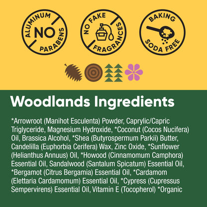 Pretty Frank Woodlands Aluminum-Free Deodorant Stick – Baking Soda-Free, 2-Pack