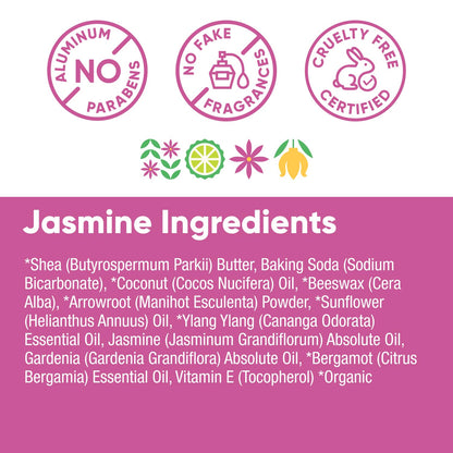 Pretty Frank Jasmine Aluminum-Free Deodorant Stick – All-Day Odor Control with Organic Ingredients