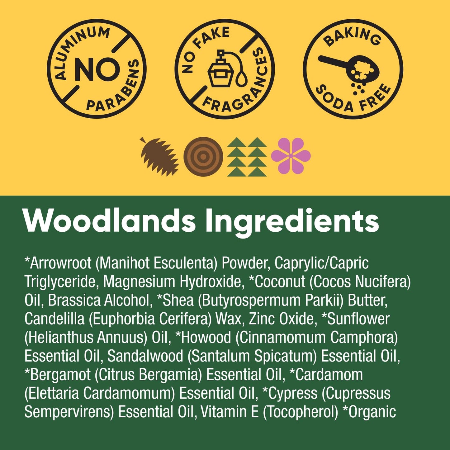 Pretty Frank Natural Aluminum-Free Deodorant Stick – Woodlands, Baking Soda-Free for Sensitive Skin