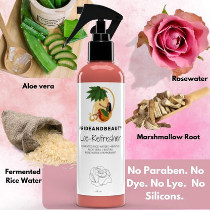 Rose Water For Locs – Daily Moisturizing Spray with Rose Water, Peppermint & Green Tea | Pride and Beauty