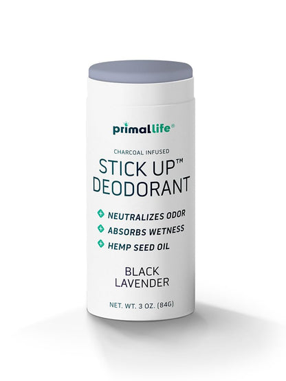 Primal Life Organics Stick Up Natural Deodorant - Bentonite Clay, Lavender | 3 oz