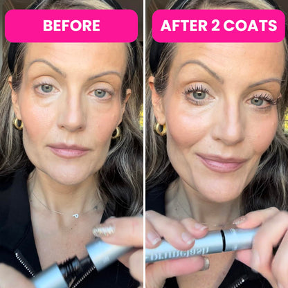 PrimeLash Mascara for Mature Lashes by PRIME PROMETICS – Volumizing, Lengthening, Hypoallergenic (Blue)