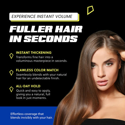PrimeLook Hair Building Fibers – Instant Volume for Thinning Hair (27.5g, Light Brown)