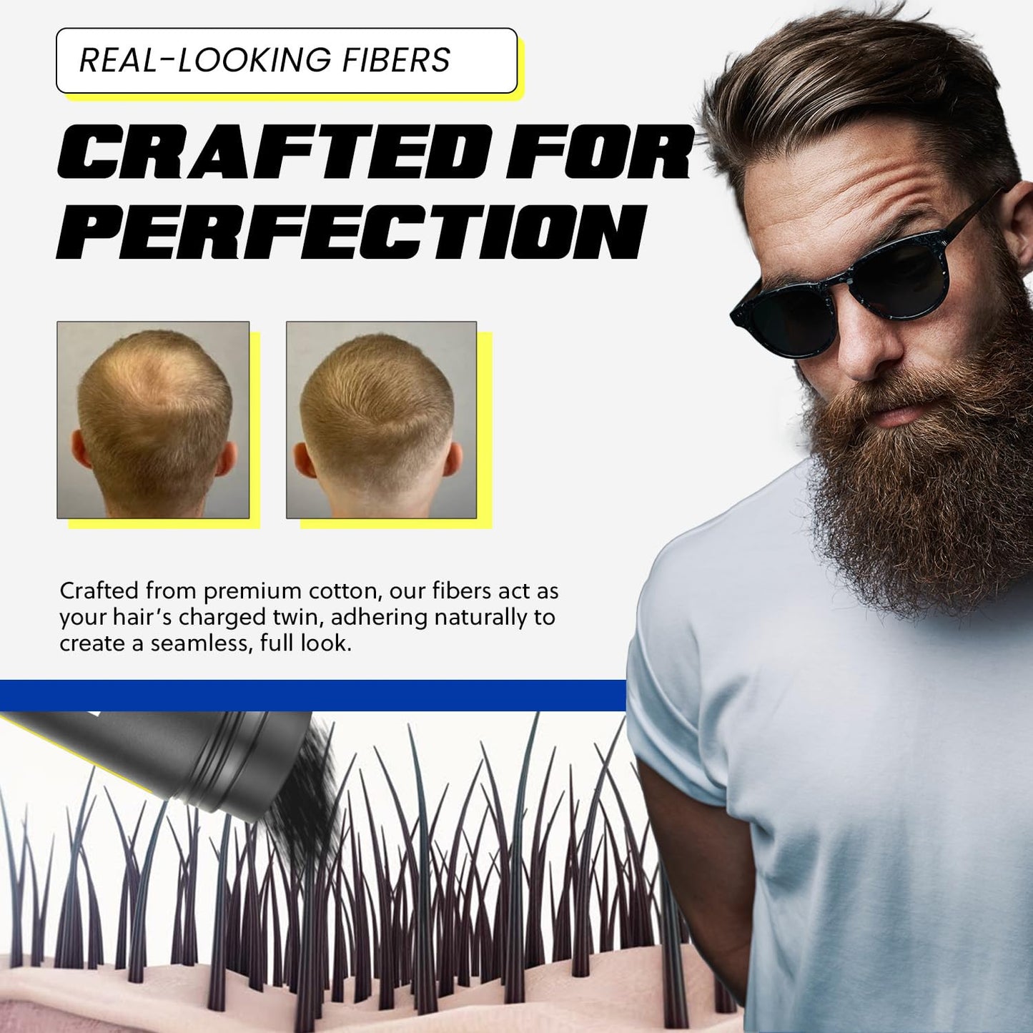 PrimeLook Hair Building Fibers – Instant Volume for Thinning Hair (27.5g, Light Brown)