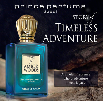 Prince Parfums Dubai Amber Woods – Extrait de Parfum for Men | Deep Amber, Cedar & Vetiver