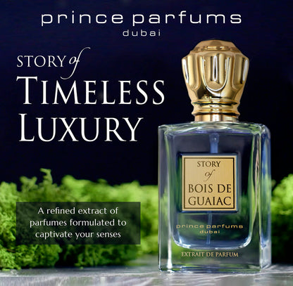 Prince Parfums Dubai Bois de Guaiac Extrait de Parfum for Men – Exotic Woods, Citrus & Amber