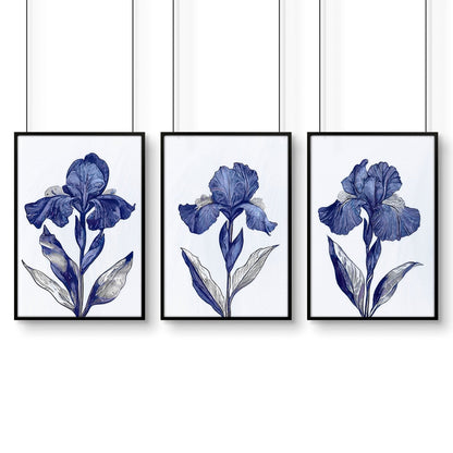 Prints For Bathroom | Set of 3 Botanical Wall art Prints