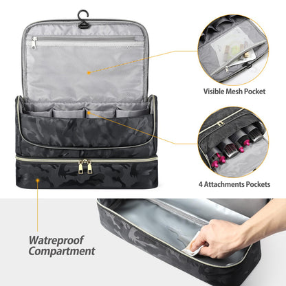 Pripher Double-Layer Travel Case for Dyson Airwrap & Shark Flexstyle – Waterproof, Camo Black