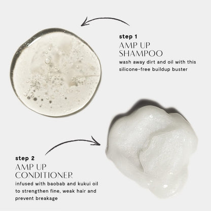 Prive Amp Up Volumizing Shampoo – Lightweight, Sulfate-Free for Fine Hair | Bamboo & Acai | 33.8 oz