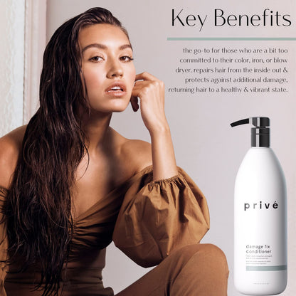 Prive Damage Fix Conditioner – Repairs Dry & Over-Processed Hair from Within