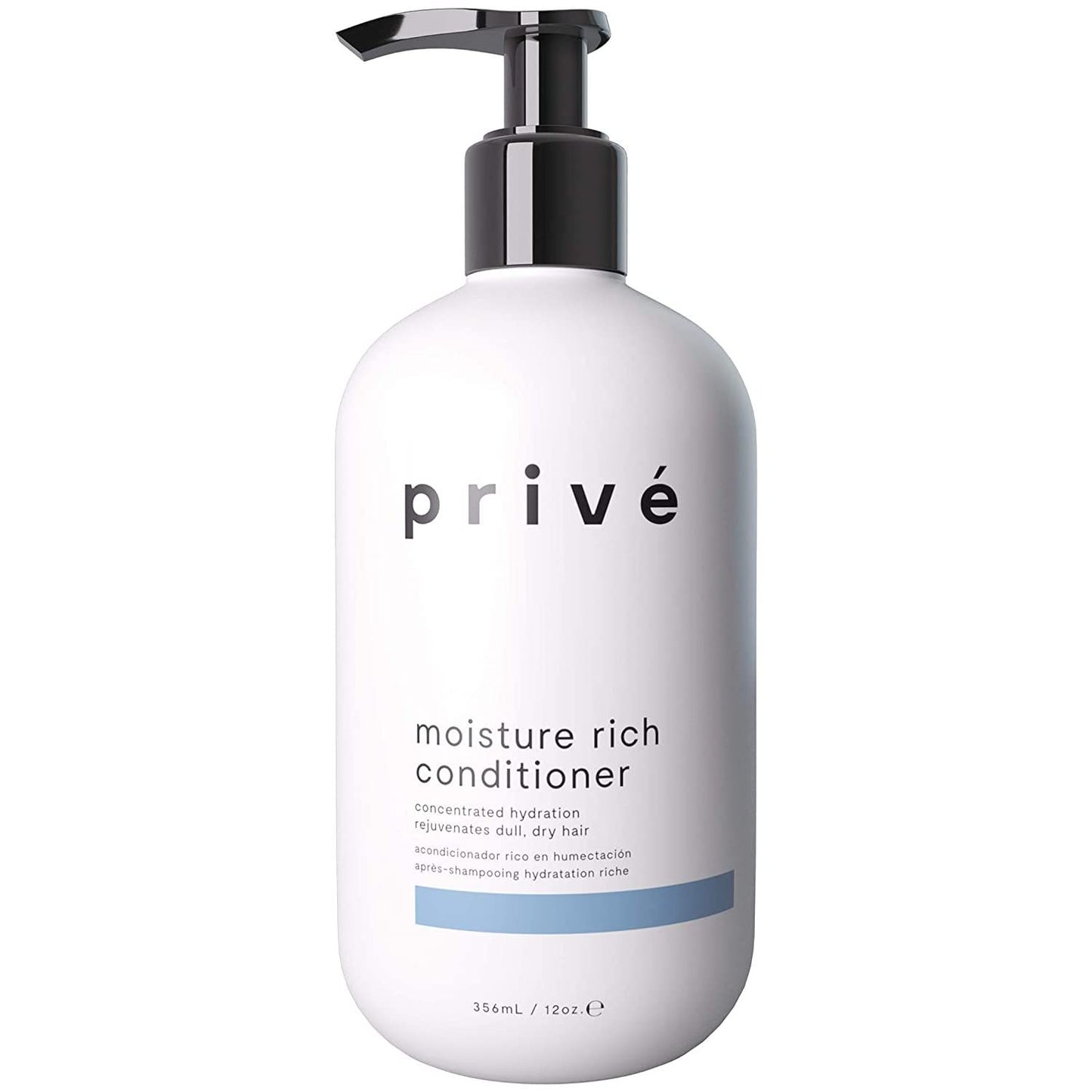 Prive Moisture Rich Conditioner — Nourishes Dry Hair, Smoothes Frizz with Organic Shea Butter (12 oz)