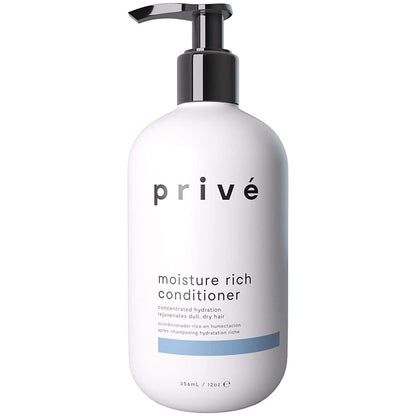 Prive Moisture Rich Conditioner — Nourishes Dry Hair, Smoothes Frizz with Organic Shea Butter (12 oz)