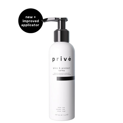 Privé Prep & Protect Blow Dry Hair Cream – Lightweight Heat Protectant with Jojoba, Green Tea & Kukui Oil (8 oz)