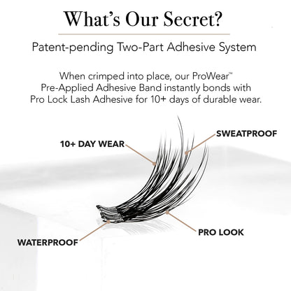 Pro Lash ProWear Professionally Styled Lash Clusters – 10-Day Waterproof Mega Volume No. 03 Black