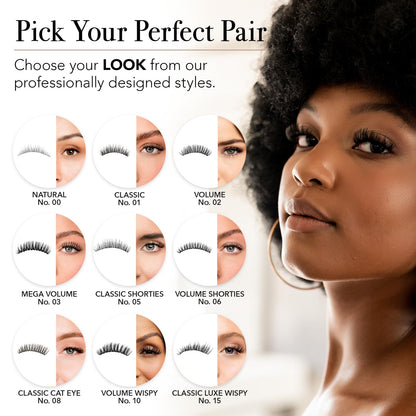 Pro Lash SoftWear Professionally Styled Lash Clusters – 7-Day Waterproof Lashes No. 15 Black