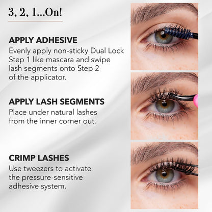 Pro Lash SoftWear Professionally Styled Lash Clusters – 7-Day Waterproof Lashes No. 15 Black