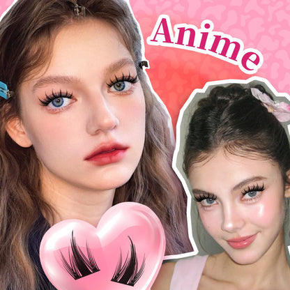 PRO LASHBEAUTY Manga Lash Clusters Kit – Anime Lash Volume with Ultra-Thin Band and Bond & Seal
