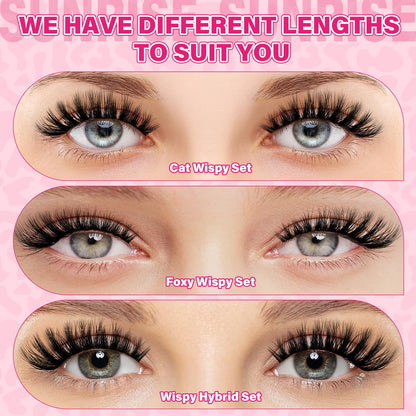 PRO LASHBEAUTY Spider Lash Clusters Kit – 144Pcs DIY 3D Lash Extensions