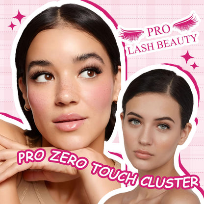 PRO LASHBEAUTY Lash Clusters 120 Pcs – DIY Lash Extensions, Downy-D-10-18 Mix