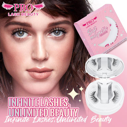 PRO LASHBEAUTY Frisky Magnetic Lashes – Glue-Free, Quick 3s Application with Applicator, Reusable & Waterproof