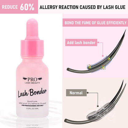 PRO Lash Bonder for Eyelash Extensions – 15ml, Quick Bond & Seal, Dose-Control Dropper