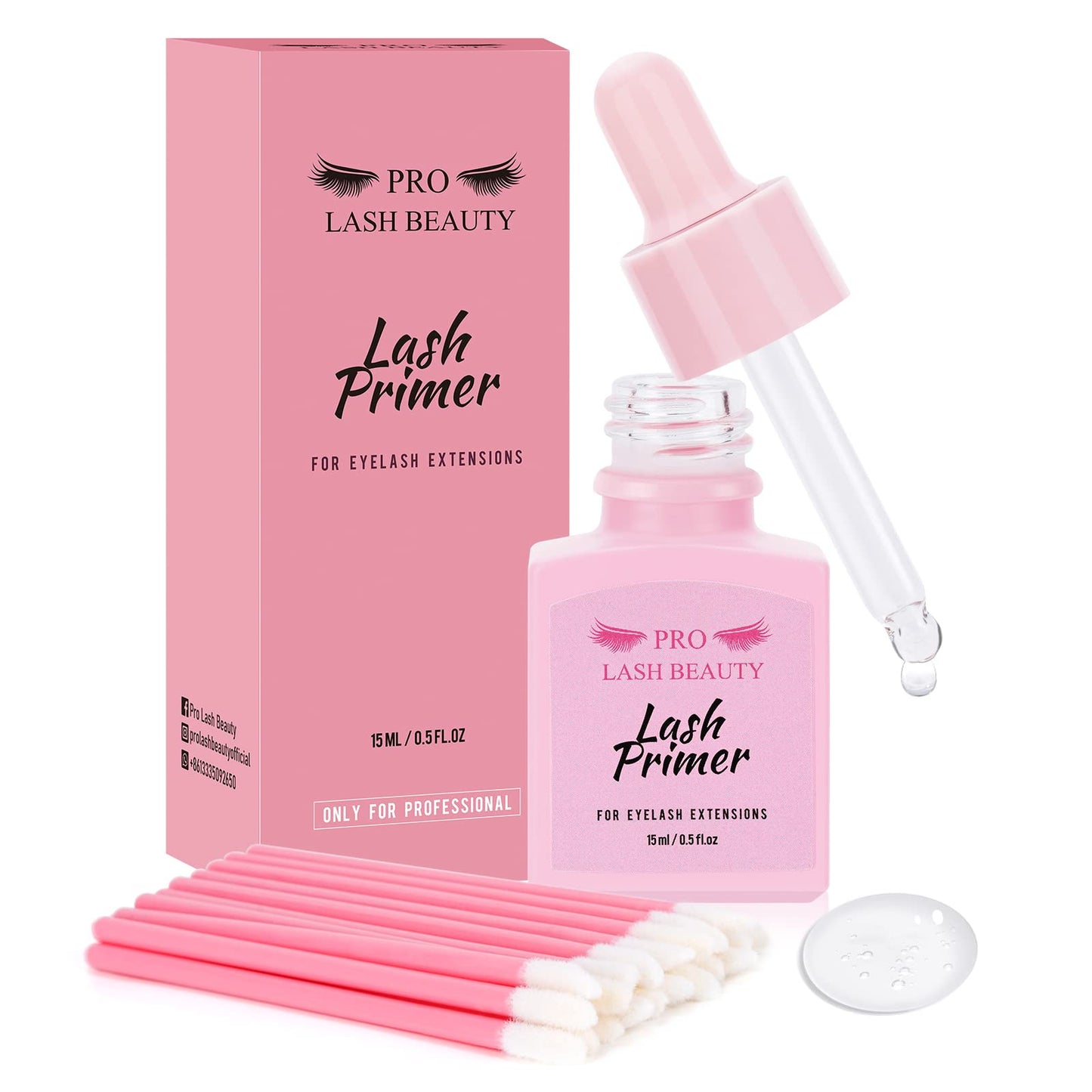 PRO LASHBEAUTY Lash Primer 15ml – Pre-Treatment for Lash Extensions, Bonding & Retention