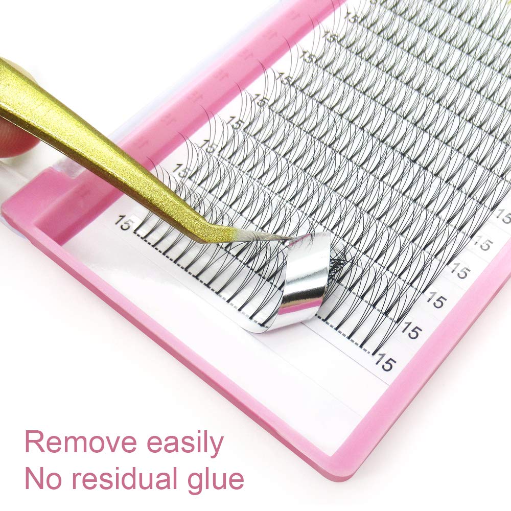 PRO LASHBEAUTY Premade Volume Eyelash Extensions 3D-0.07 | 9-20mm C/D Curl Premade Fans