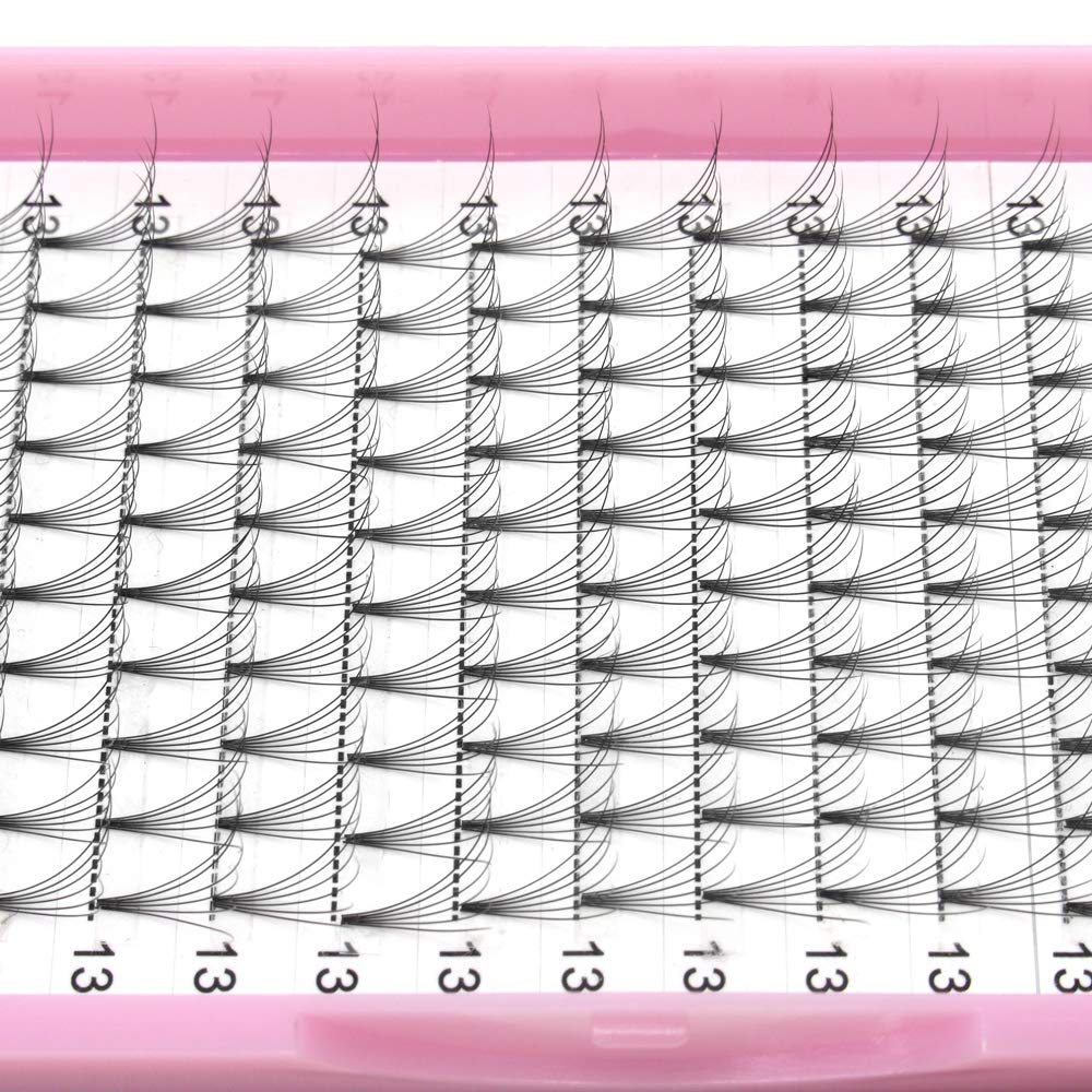 PRO LASHBEAUTY Premade Fans 6D Short Stem Eyelash Extensions – 0.07/0.10 C/D Curl 18mm