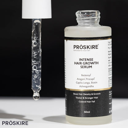 Pro-skir'e Intense Hair Growth Serum with Redensyl, Anagain, Capilia Longa, Biotin & Ashwagandha