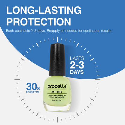 Probelle Anti-Bite Deterrent – Bitter Polish for Kids & Adults (0.5 oz)