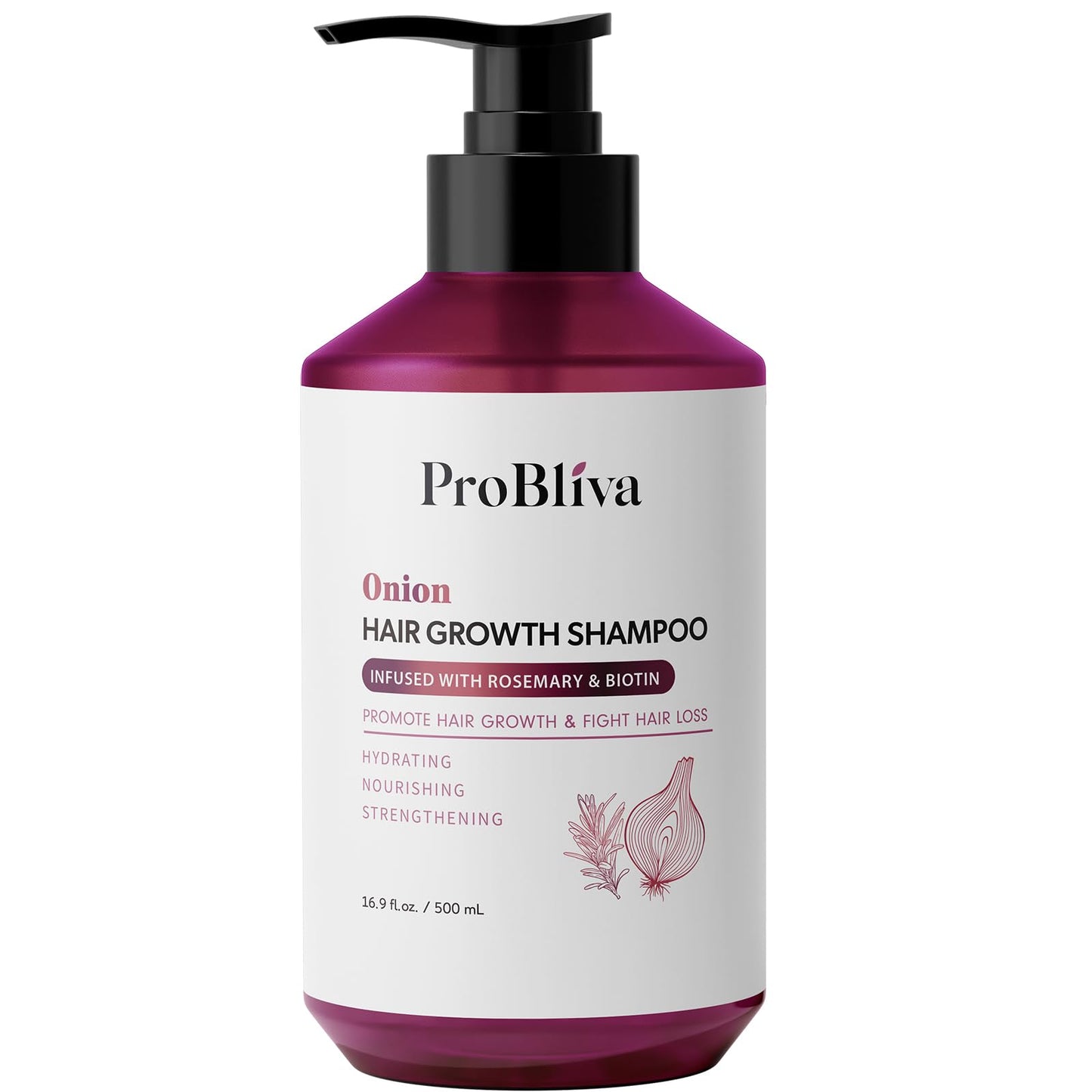 ProBliva Onion & Biotin Hair Growth Shampoo with Rosemary