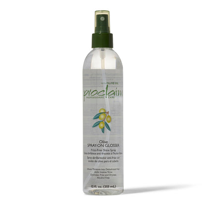 Proclaim Olive Spray-On Glosser – Detangle, Smooth, Anti-Frizz for Relaxed or Permed Hair