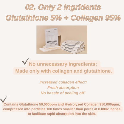 Produco DermaFi Glutathione 5% + Collagen 95% Patch Mask — 7 Pack