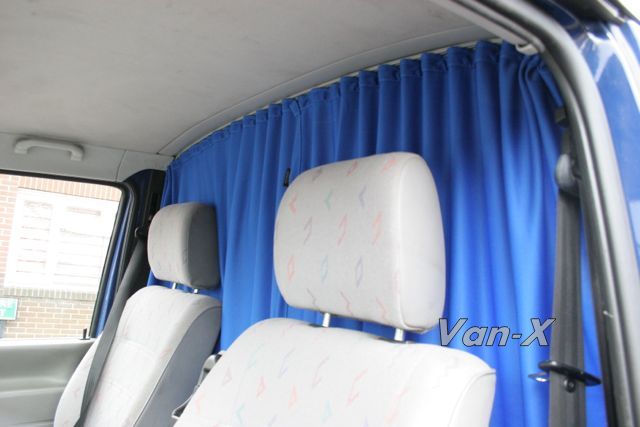 For VW T6,T6.1 Transporter Cab Divider Curtain Kit with Rail Premium Quality - Van-X