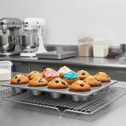 Aluminium 12 Cup Muffin Pan 104ml - 3 ½oz